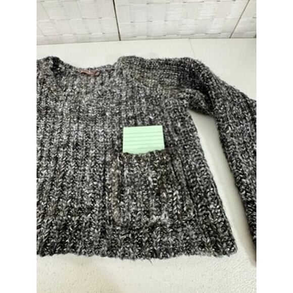 "525 AMERICA" Sweater Womens Cropped Chunky Knit Front Pocket SZ M Workwear Warm - Picture 8 of 11